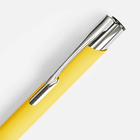 Ручка шариковая Keskus Soft Touch, желтая