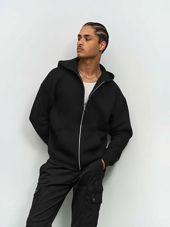 Толстовка унисекс на молнии Jelo, черная, размер XS