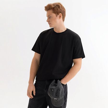 Футболка унисекс Крис (Kris), 150 гр., черная, размер S