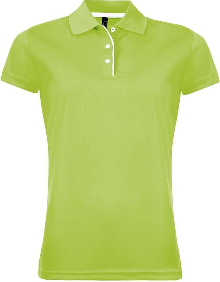 Рубашка поло женская Performer Women 180 зеленое яблоко под нанесение