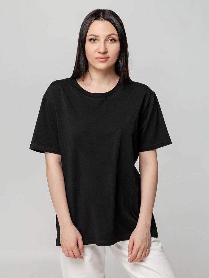 Футболка унисекс оверсайз Street Vibes, черная под нанесение