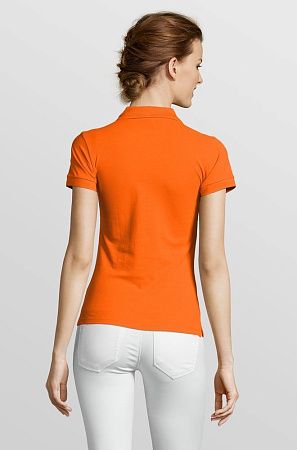 Рубашка поло женская People 210, оранжевая, размер S