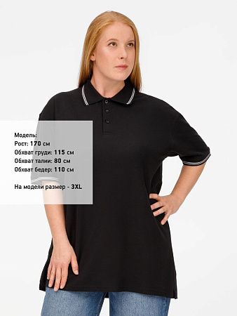 Рубашка поло Virma Stripes, черная, размер XXL