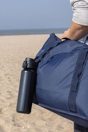 Спортивная бутылка Via из переработанной стали RCS с карабином, 600 мл