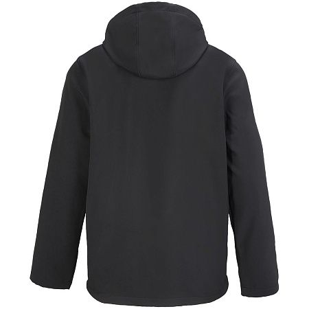 Куртка софтшелл с капюшоном мужская Race Men, черная, размер L