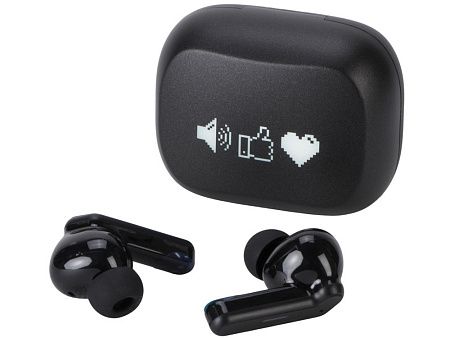 Беспроводные наушники с шумоподавлением ENC и подсветкой лого «Lites» с гравировкой