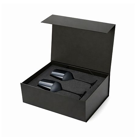 Подарочный набор 2 бокала для вина Сапфир (Sapphire) в черной коробке