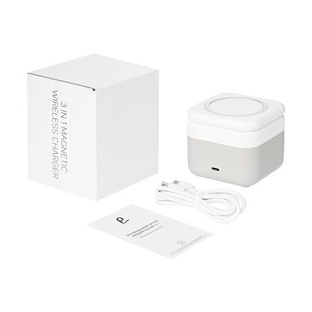 Беспроводная зарядная станция 3в1 15W Куб (Cube Wireless Magnetic)