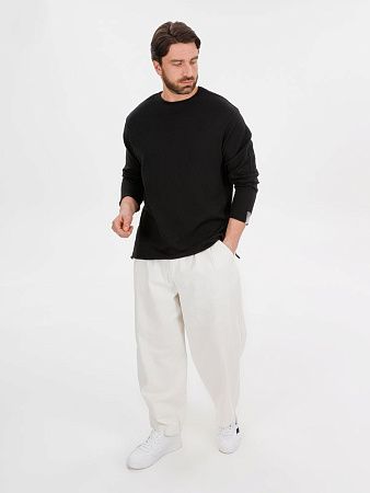 Лонгслив унисекс Siluetti Fuori, черный, размер S/M