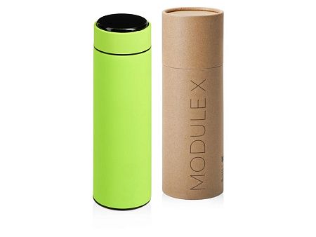 Вакуумный термос «Module X» с индикатором температуры и медной изоляцией, 500 мл, крафтовый тубус