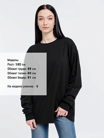 Футболка оверсайз унисекс City Sapiens, черная, размер S