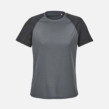 Футболка спортивная женская Vortex Women, черная с темно-серым, размер S