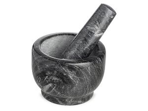 Мраморная ступка с пестиком «Pesto», цвет: серый