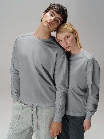 Свитшот унисекс Vozduh, светло-серый, размер XS/S