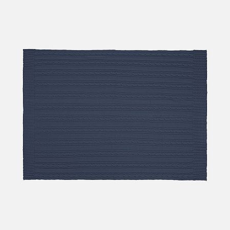 Плед Remitti, серо-синий (сланец)