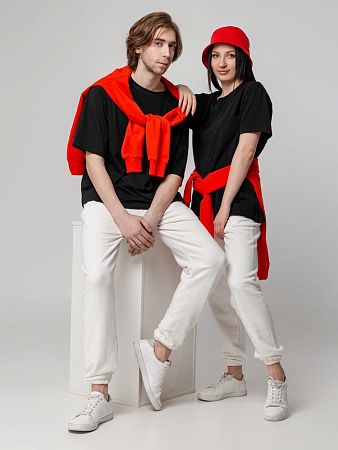 Футболка унисекс оверсайз Street Vibes, черная, размер XS/S под нанесение