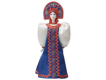 Подарочный набор: кукла фарфоровая, крем-мёд с лаймом и имбирем