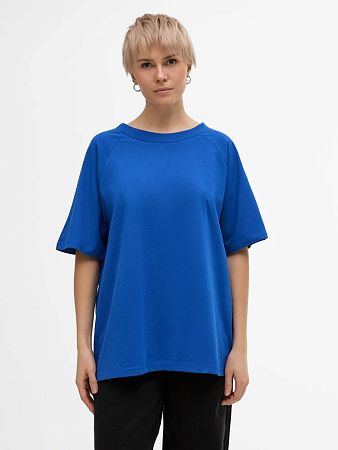 Футболка унисекс оверсайз T2, синяя, размер XS/S