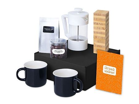 Подарочный набор «Re:y. Together»  с френчпрессом, кружками и дженгой