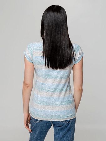 Футболка женская Rayet Lady двусторонняя, голубая с зеленым, размер M