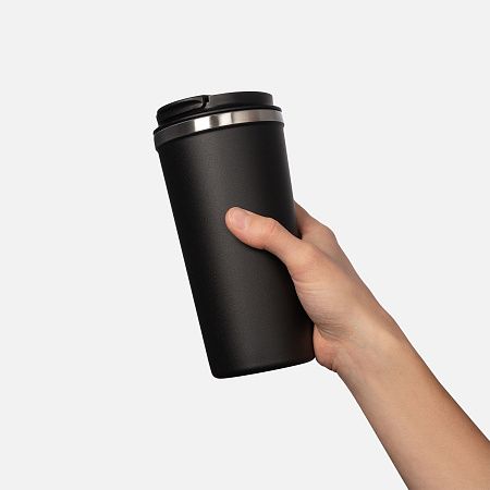 Термокружка вакуумная Палермо (Palermo), серая, матовая поверхность