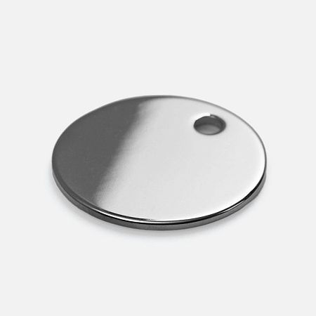 Шильдик металлический Alfa Sirkel, серебристый глянцевый