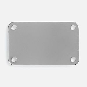 Шильдик металлический Furo, серебристый