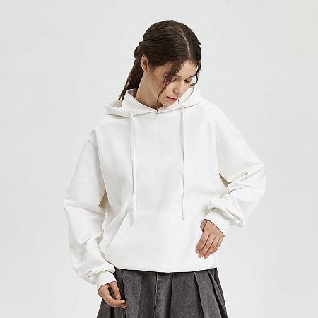 Худи релакс унисекс ADVENTURE, белый, размер XS/S