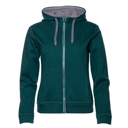 Толстовка женская STAN с капюшоном на молнии сэндвич 320, 19, Изумрудный меланж,  (131)  (46/M)
