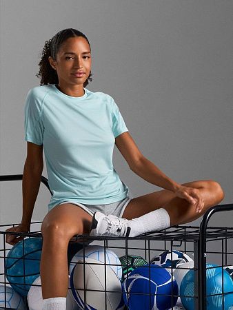 Футболка спортивная женская Vortex Women, темно-синяя с ярко-синим, размер XS