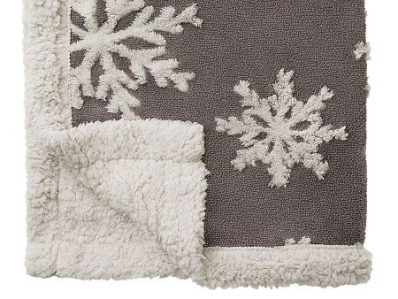 Плед Snowflake новогодний с капюшоном