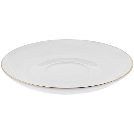 Кофейная пара Select, белая с золотистой отводкой