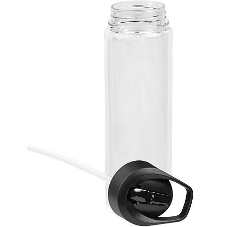 Бутылка для воды RIO 700мл. Прозрачная с черным 6075.20.08