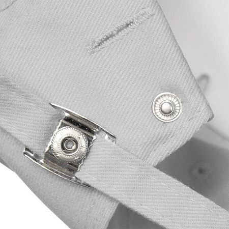 Кепка 5- панельная Oxford 300, c белым сендвичем, серая