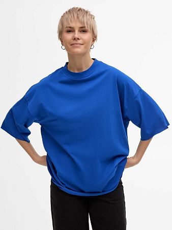 Футболка унисекс оверсайз T1, синяя, размер XL/2XL