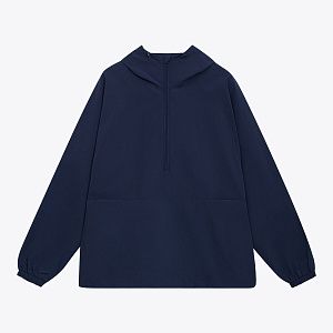 Ветровка (анорак) оверсайз унисекс Риссман (Rissman), темно-синяя, размер XL/XXL