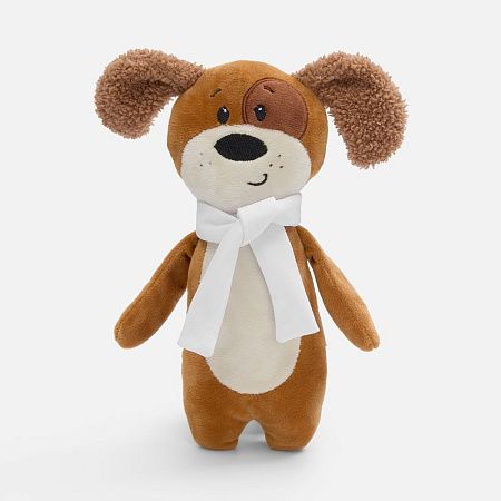 Мягкая игрушка Beastie Toys, собачка с белым шарфом