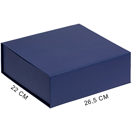 Подарочная коробка, размер 26,5*22*10 см, Solution Prestige Grande Fabrique  с магнитным клапаном, темно-синяя
