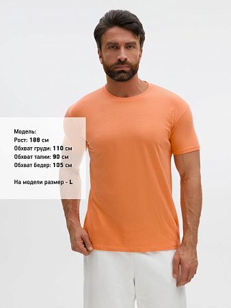 Футболка унисекс Regent 150, оранжевая (абрикосовая), размер XS