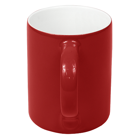 Кружка фарфоровая Casa Grande Magnolia Varnish, глянцевая, красная/белая, 350 мл