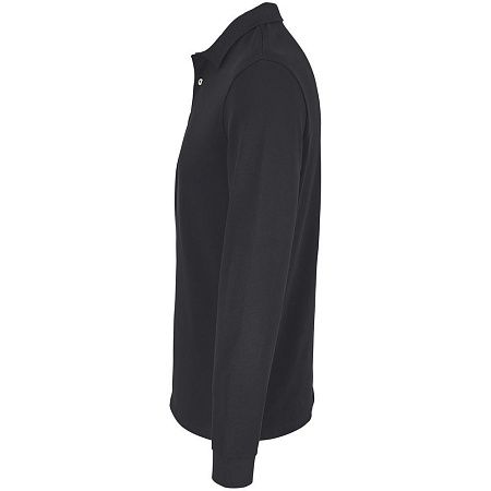 Рубашка поло унисекс с длинным рукавом Pacific LSL, черная, размер 5XL