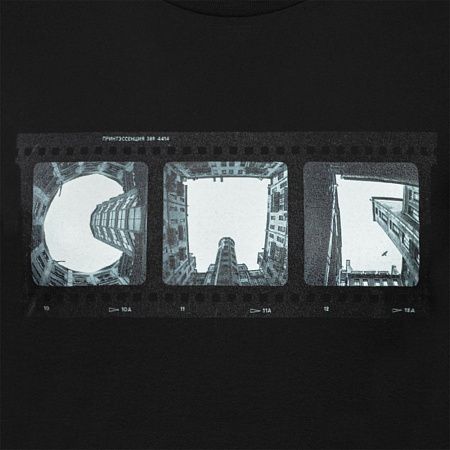 Футболка женская «Небо-душа», черная, размер XS