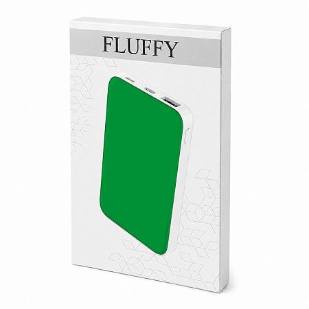Внешний аккумулятор Fluffy, 5000 Mah, зеленый