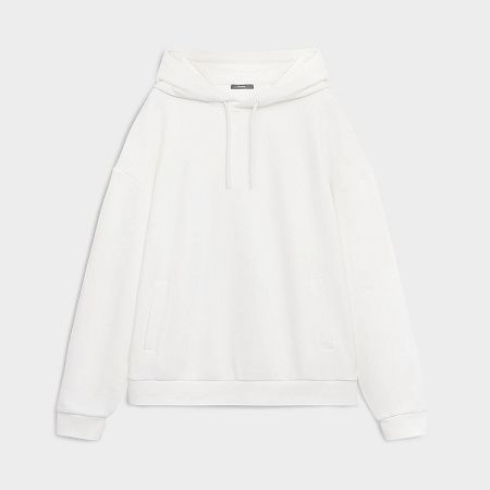 Худи релакс унисекс Баланс (Balance), с начесом, белый, размер 3XL/4XL