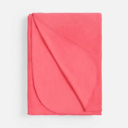 Флисовый плед Warm&Peace, розовый (коралловый)