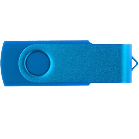 Флеш накопитель USB 2.0 Twister 16GB, пластик Софт Тач/металл, голубой/голубой