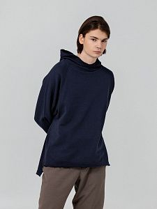 Худи унисекс Vozduh 1.0, темно-синее, размер S