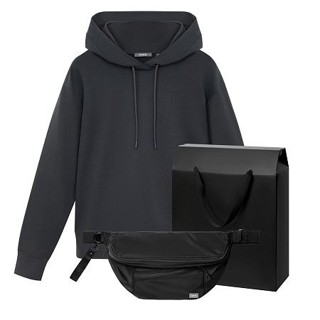 Набор с одеждой ALEX (худи, поясная сумка), черный, S