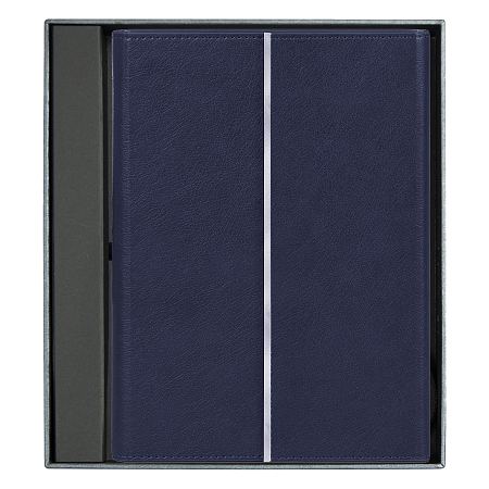 Ежедневник в суперобложке Country Galaxy Mocco A5+ в подарочной коробке, темно-синий, недатированный, в твердой обложке