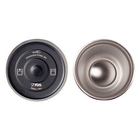 Термостакан "Calypso" 500 мл, покрытие soft touch, черный #